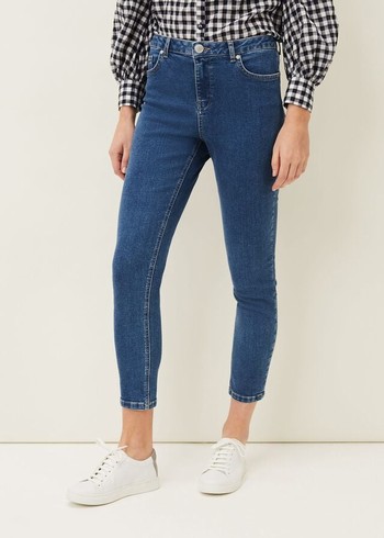 Phase Eight Pax Slim Fit Cropped Jeans Blue Australia | TV6508913